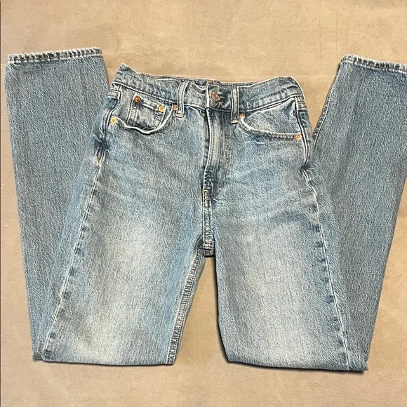 GAP Sky High Straight Blue Women's Jeans - Picture 2 of 5